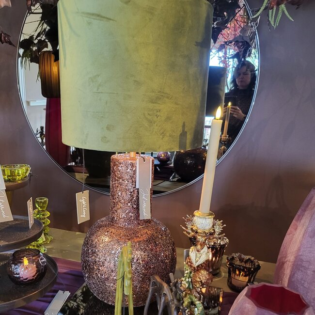 Light en Living Lampvoet Ø26x83 cm BURIRA glitter bruin-brons