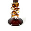 Light en Living Kandelaar Ø11x22 cm ESTIVA glas amber+donker bruin