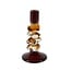 Light en Living Kandelaar Ø11x22 cm ESTIVA glas amber+donker bruin