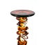 Light en Living Kaarsenhouder Ø12,5x28 cm ESTIVA glas amber+donker bruin