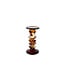 Light en Living Kaarsenhouder Ø11,5x23 cm ESTIVA glas amber+donker bruin