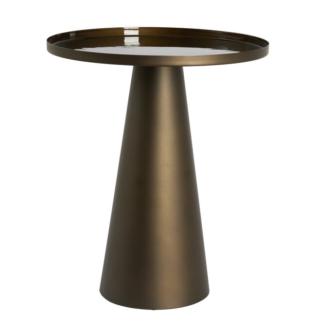 Light en Living Bijzettafel Ø46x46 cm JAY glans bruin-brons+mat bruin-brons