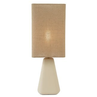 Light en Living Tafellamp 22x22x62 cm ZUWENA crème+linnen naturel