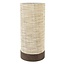 Light en Living Tafellamp Ø16x35 cm BRYLO hout print d bruin+linnen naturel