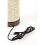 Light en Living Tafellamp Ø16x35 cm BRYLO hout print d bruin+linnen naturel
