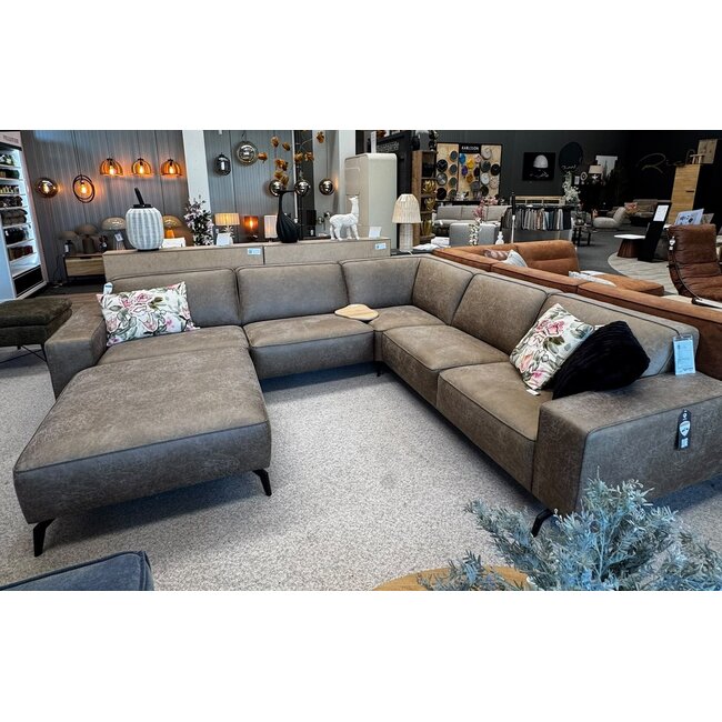 Het Anker Showroommodel Hoekbank Kreta - 3 zits arm - hoek - 2,5 zits - Hocker - Oklahoma Liver