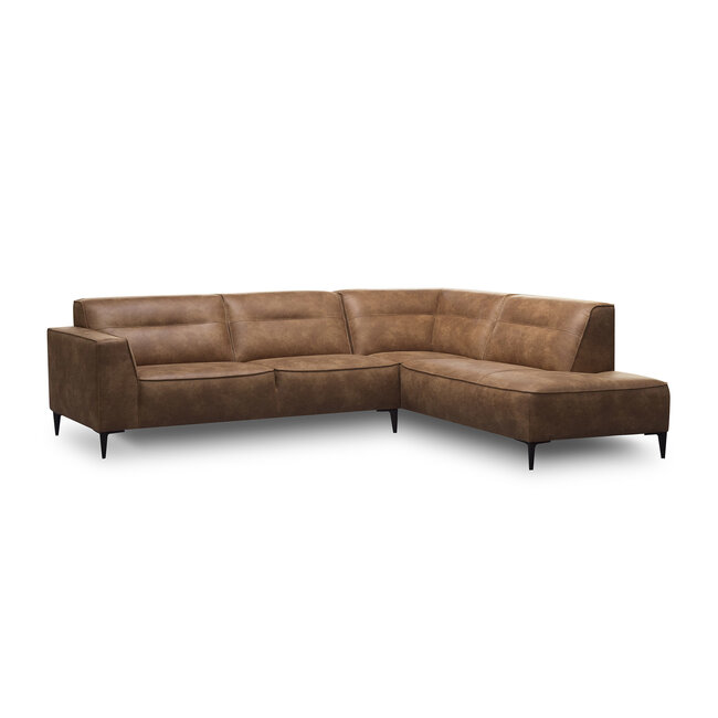 Het Anker Showroommodel Bank Dakota - 2,5 zits 1 arm links - open eiland rechts - L60 Bull Camel