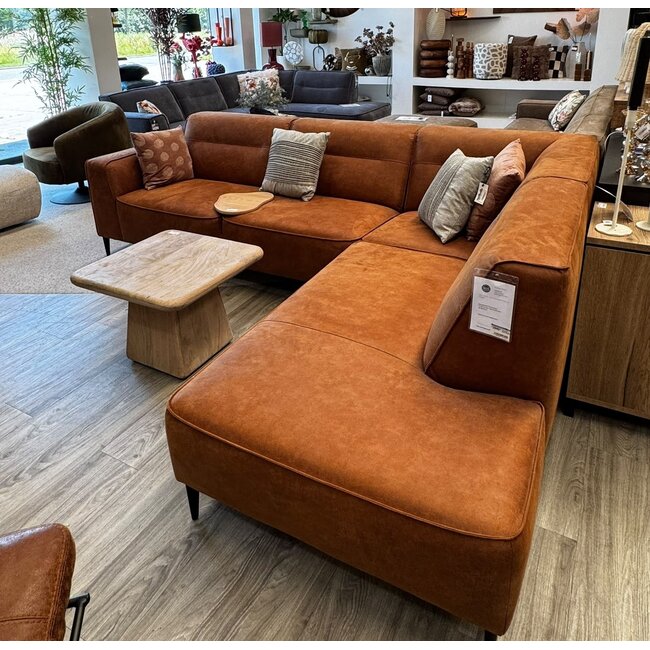 Het Anker Showroommodel Bank Dakota - 2,5 zits 1 arm links - open eiland rechts - L60 Bull Camel