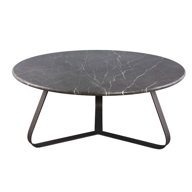 PTMD Salontafel Kae Marmer donkerbruin rond L