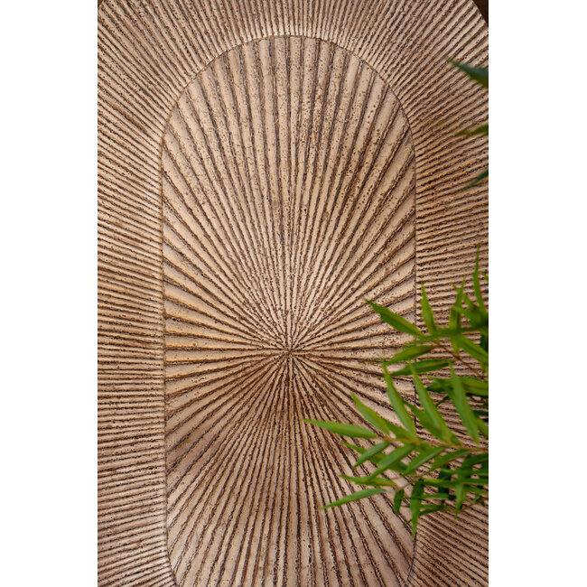 PTMD Wandpaneel Dishita Creme MDF Dubbel ovaal