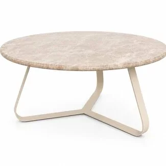 PTMD Salontafel Kae Beige marmer rond L
