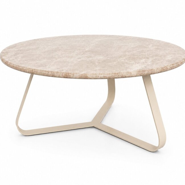 PTMD Salontafel Kae Beige marmer rond L