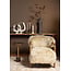 PTMD Ornament Vae Beige gegoten aluminium op travertin voet S