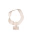 PTMD Ornament Vae Beige gegoten aluminium op travertin voet L