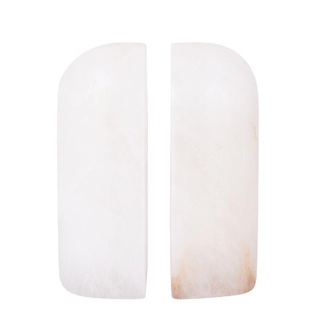 PTMD Boekensteun Louva Naturel alabaster – set van 2