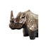 PTMD Ornament neushoorn Tarig Lichtbruin Keramiek S