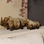 PTMD Ornament neushoorn Tarig Lichtbruin Keramiek L