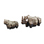 PTMD Ornament neushoorn Tarig Lichtbruin Keramiek L