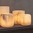 PTMD Theelicht Audin Wit Alabaster rond XS