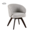 Tower Living Brescia Armstoel - fabric Puente 09 light grey (draaibaar) met espressopot