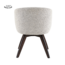 Tower Living Brescia Armstoel - fabric Puente beige wit - Espresso draaibaar