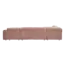 Woood CLOUD hoekbank links geweven chenille taupe / roze
