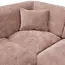 Woood CLOUD hoekbank links geweven chenille taupe / roze