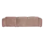 Woood CLOUD chaise longue rechts geweven chenille taupe / roze