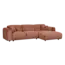 Woood CLOUD chaise longue rechts geweven chenille terra