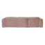 Woood CLOUD chaise longue links geweven chenille taupe / roze