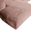 Woood CLOUD chaise longue links geweven chenille taupe / roze