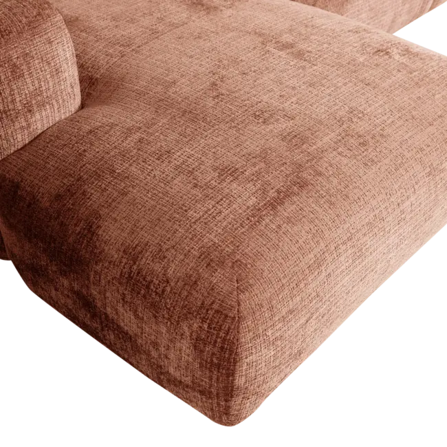 Woood CLOUD chaise longue links geweven chenille terra