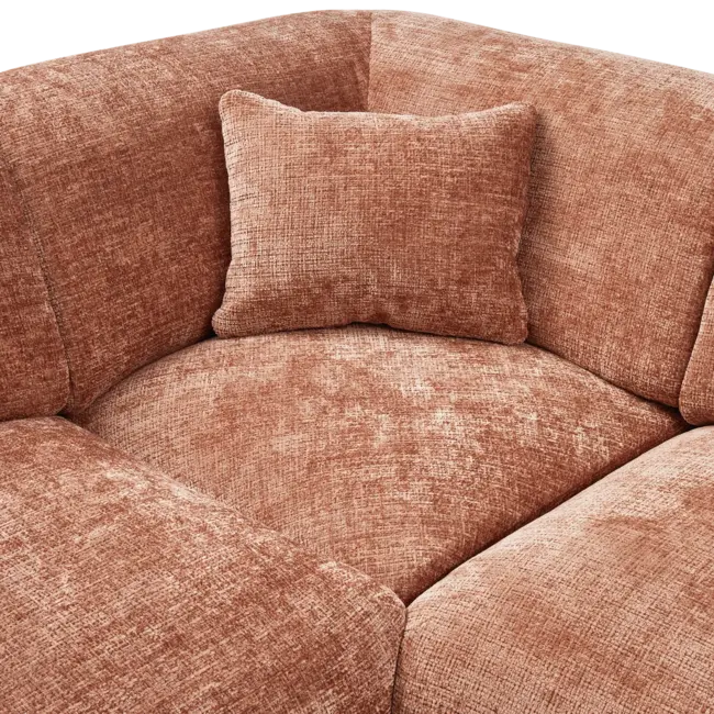 Woood CLOUD hoekbank links geweven chenille terra