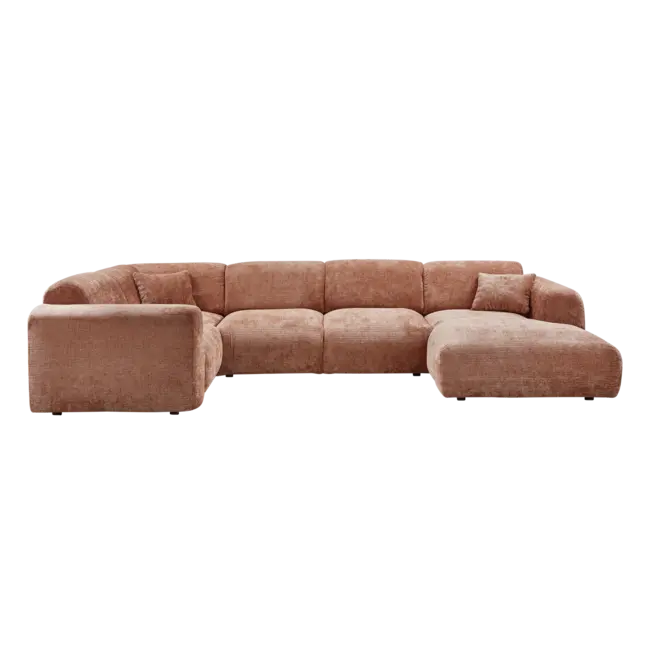 Woood CLOUD hoekbank links geweven chenille terra
