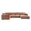Woood CLOUD hoekbank links geweven chenille terra