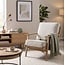 WoonMax Fauteuil Osaka met houten armleuning - naturel