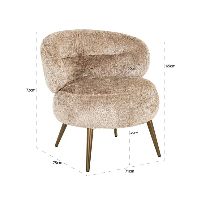 Richmond Interiors  Fauteuil Sabor sheep nature Sheep 01 nature
