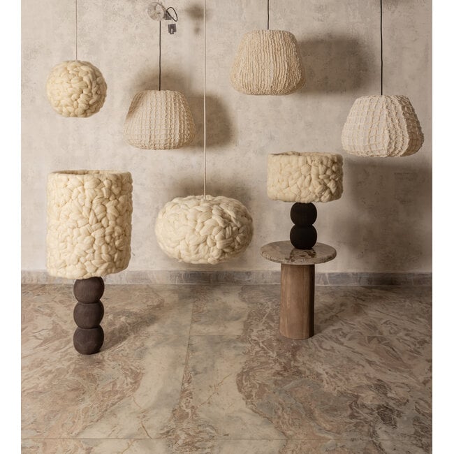 PTMD Hanglamp Tayma Creme patroon L