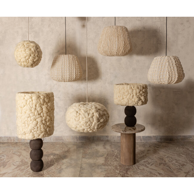 PTMD Hanglamp Tayma Creme Striped L
