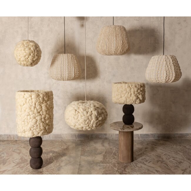 PTMD Hanglamp Tayma Creme patroon S