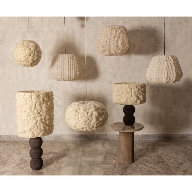 PTMD Hanglamp Tayma Creme Striped S