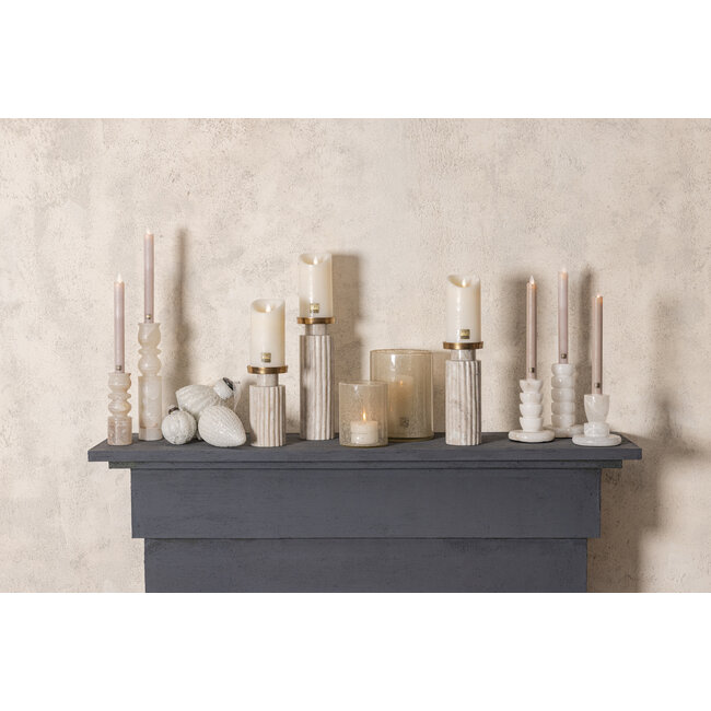 PTMD Kandelaar Libra Naturel alabaster layers L