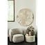 PTMD Wandpaneel Moti Creme canvas structuur rond S