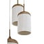 Light en Living Hanglamp 5L Ø50x32 cm DANIA houtprint naturel+touw crème