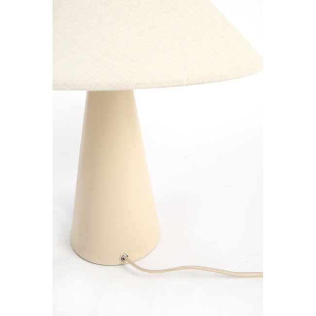 Light en Living Tafellamp E14 Ø40x44,5 cm DOLORE zand+linnen naturel