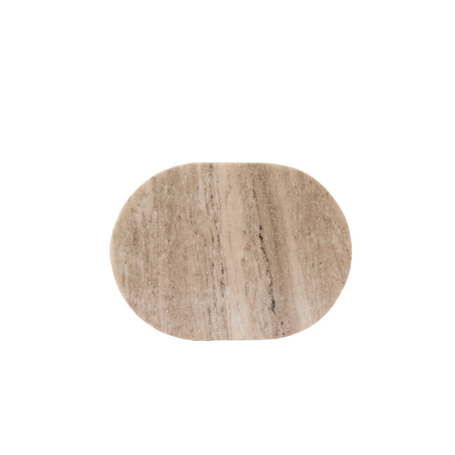 Light en Living Bijzettafel 30x23x60 cm LURO marmer zand+mat bruin-brons