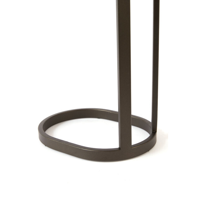 Light en Living Bijzettafel 30x23x60 cm LURO marmer zand+mat bruin-brons