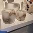 PTMD Theelicht Audin Wit Alabaster rond S