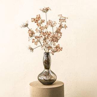 PTMD Kunsttak Hortensia Champagne fluweel tros