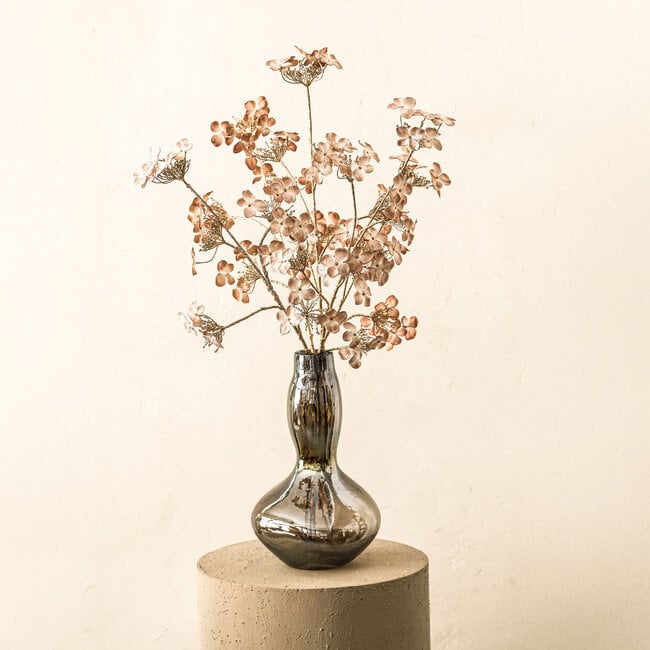PTMD Kunsttak Hortensia Champagne fluweel tros